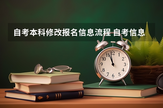 自考本科修改报名信息流程 自考信息错误 怎么改，自考基本信息错误影响么？