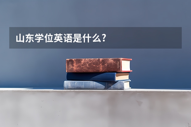 山东学位英语是什么?