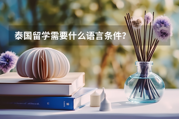 泰国留学需要什么语言条件？