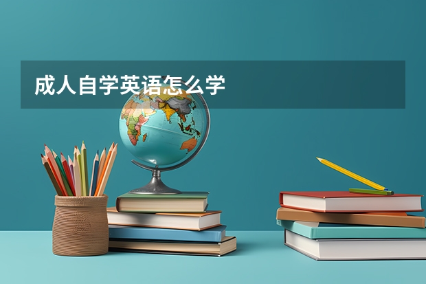 成人自学英语怎么学