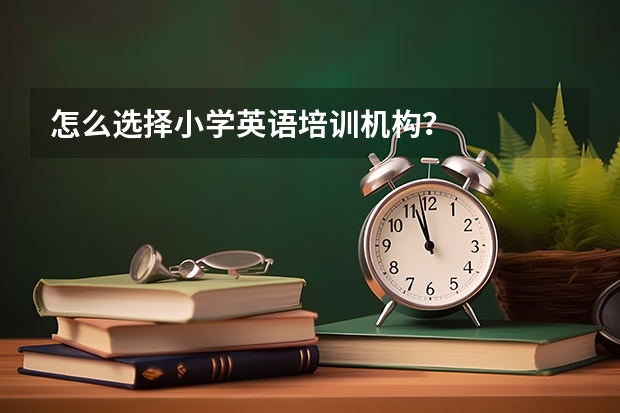 怎么选择小学英语培训机构？