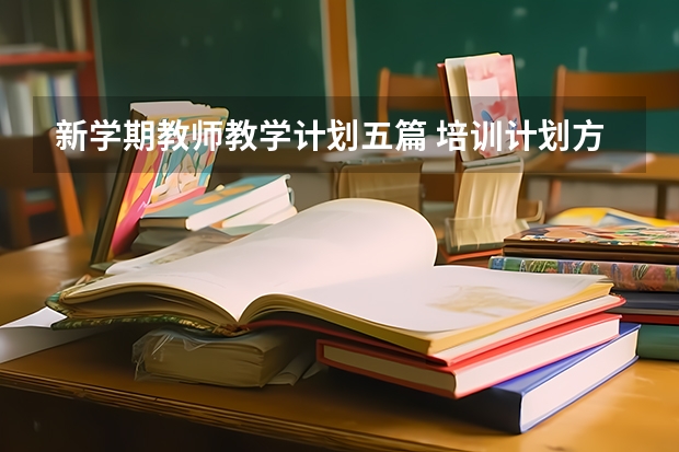 新学期教师教学计划五篇 培训计划方案