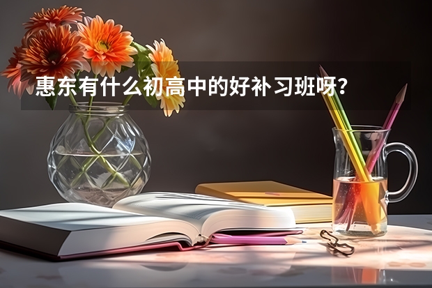 惠东有什么初高中的好补习班呀？