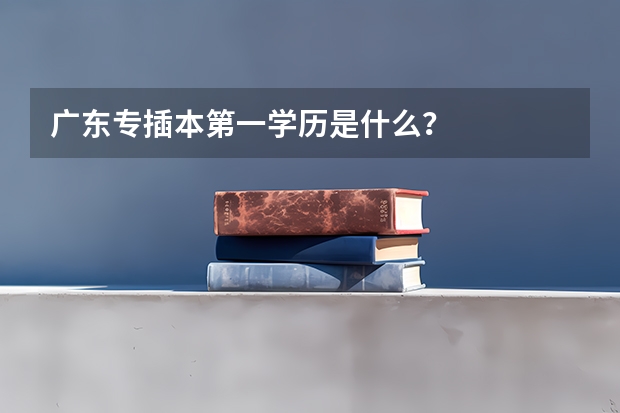 广东专插本第一学历是什么？