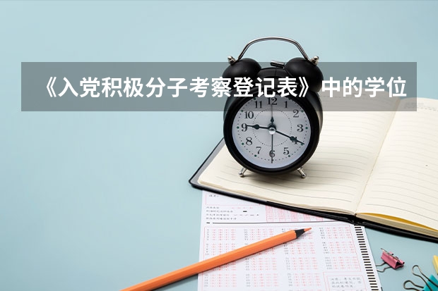 《入党积极分子考察登记表》中的学位或职称职务或职业两项怎么填啊？