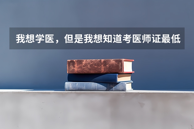 我想学医，但是我想知道考医师证最低要什么学历啊？