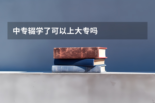 中专辍学了可以上大专吗