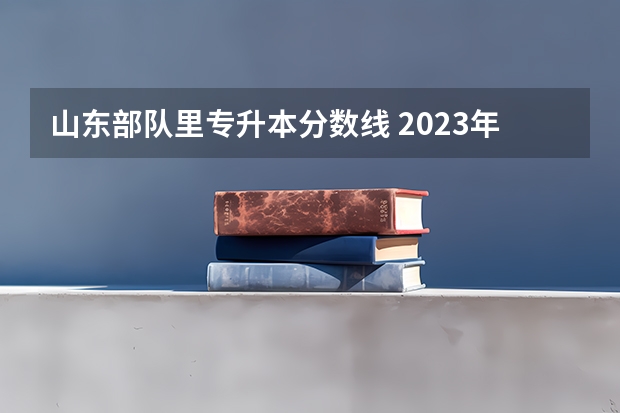 山东部队里专升本分数线 2023年专升本分数线山东