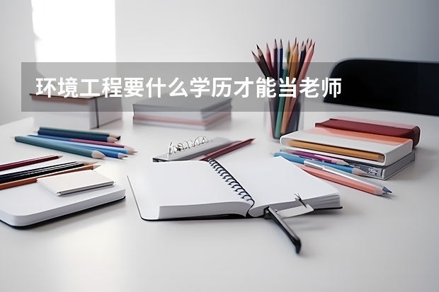 环境工程要什么学历才能当老师