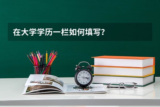 在大学学历一栏如何填写？